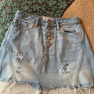 Free People Jean Skirt